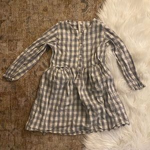 Gingham plaid checkered grey and white Vignette dress